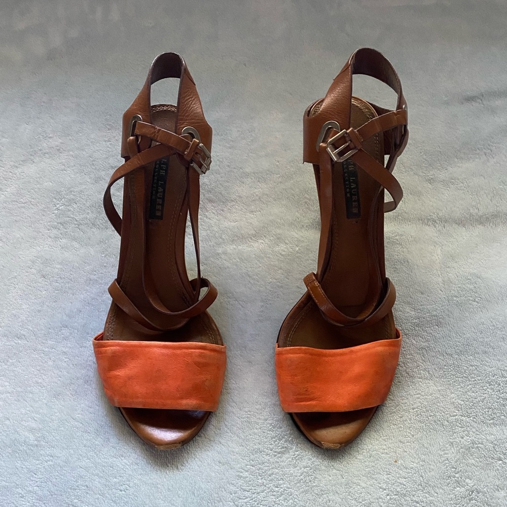 Vintage Ralph Lauren Purple Label Collection Strappy Heels